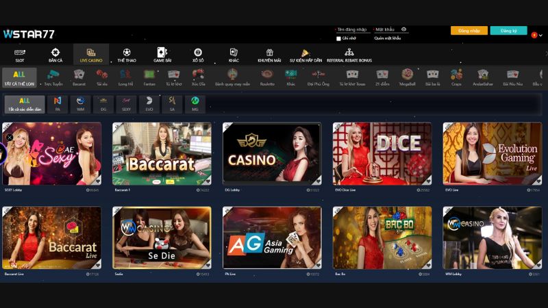 Live casino siêu kịch tính tại nhà cái hàng đầu